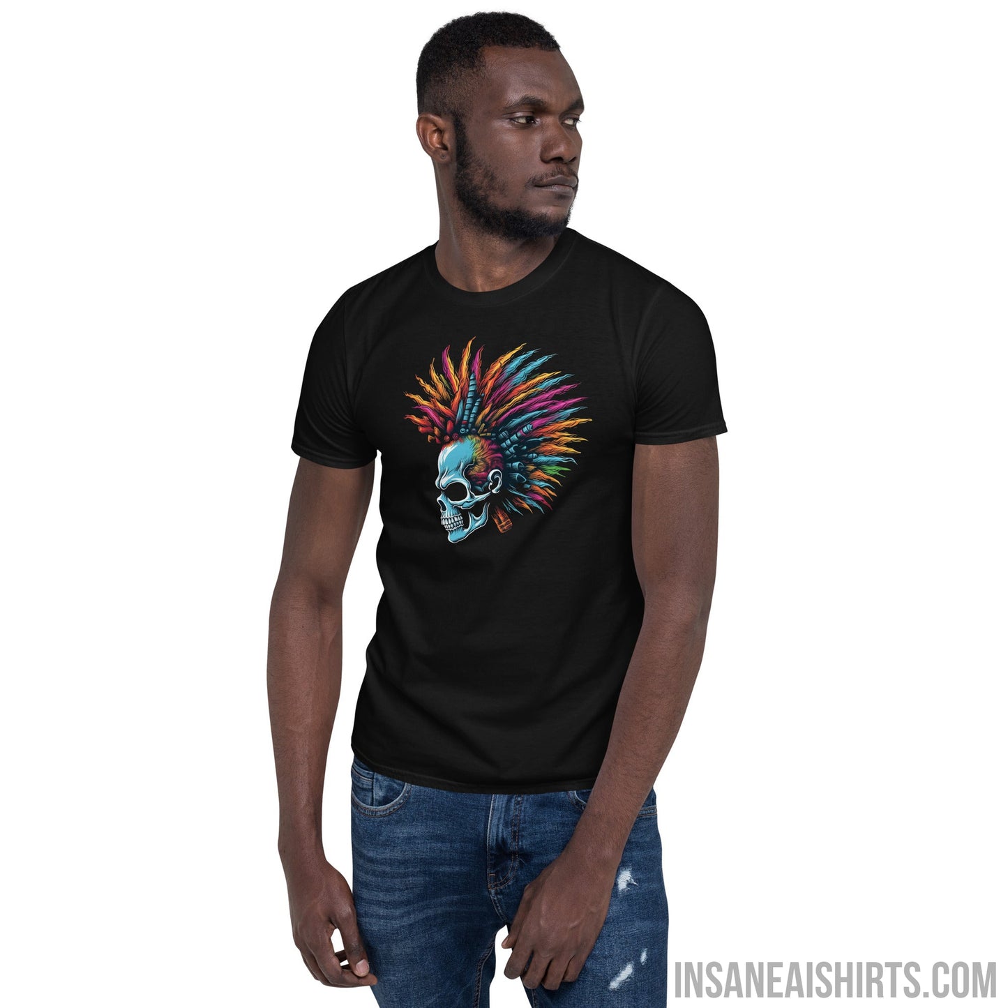 Insane AI Shirts- Psychedelic Skull Spikehawk