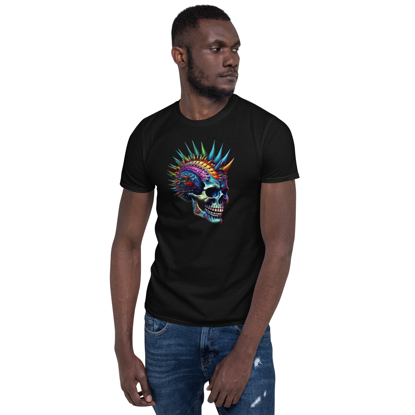 Insane AI Shirts- Psychedelic Skull Metal Spike
