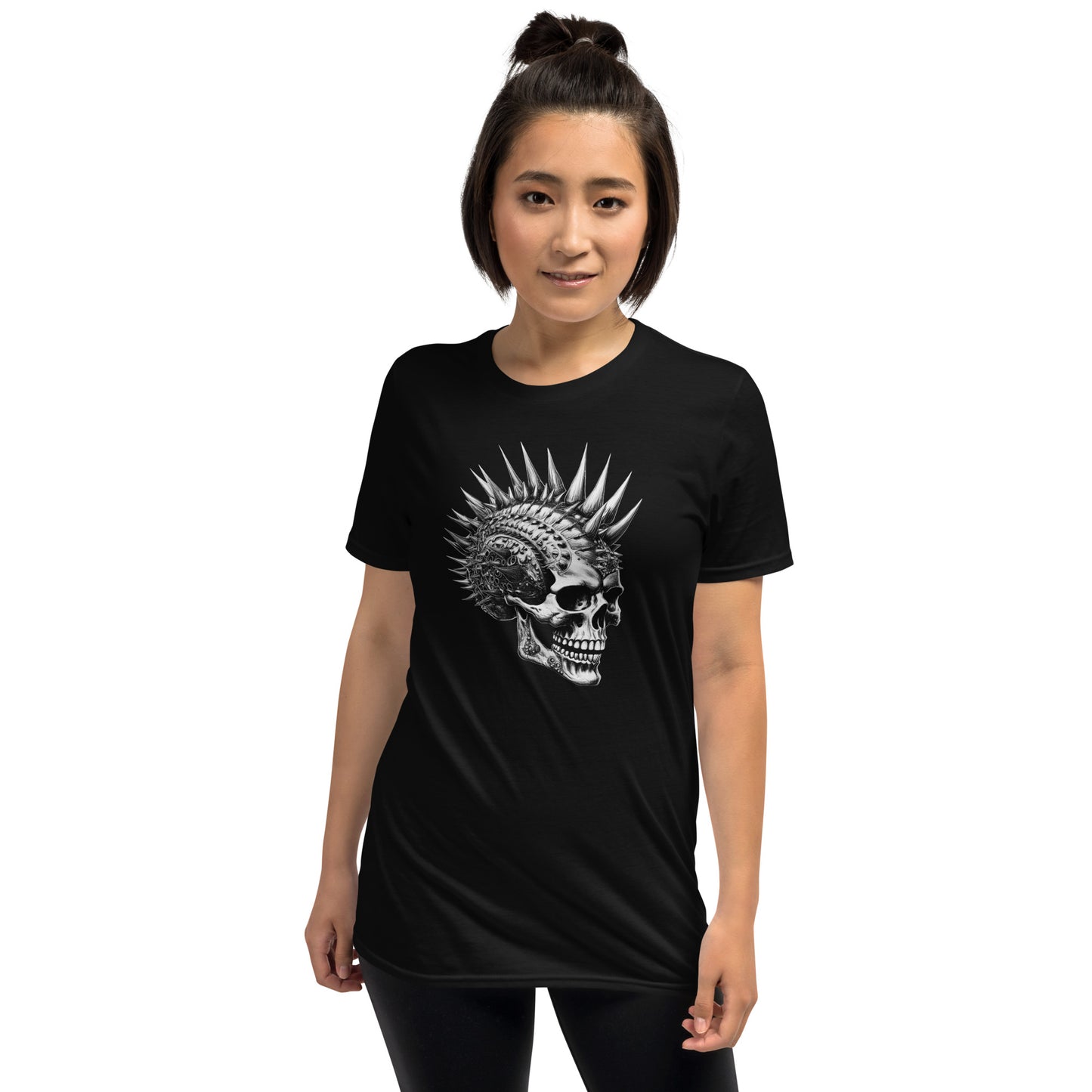 Insane AI Shirts- Psychedelic Skull Metal Spike Chrome