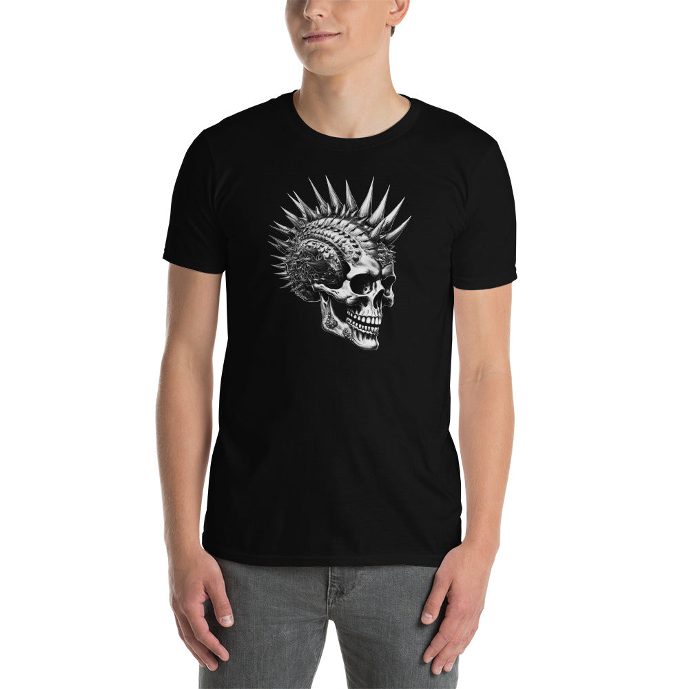 Insane AI Shirts- Psychedelic Skull Metal Spike Chrome