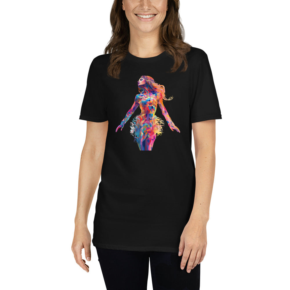 Insane AI Shirts- Body Art Stained Glass Woman