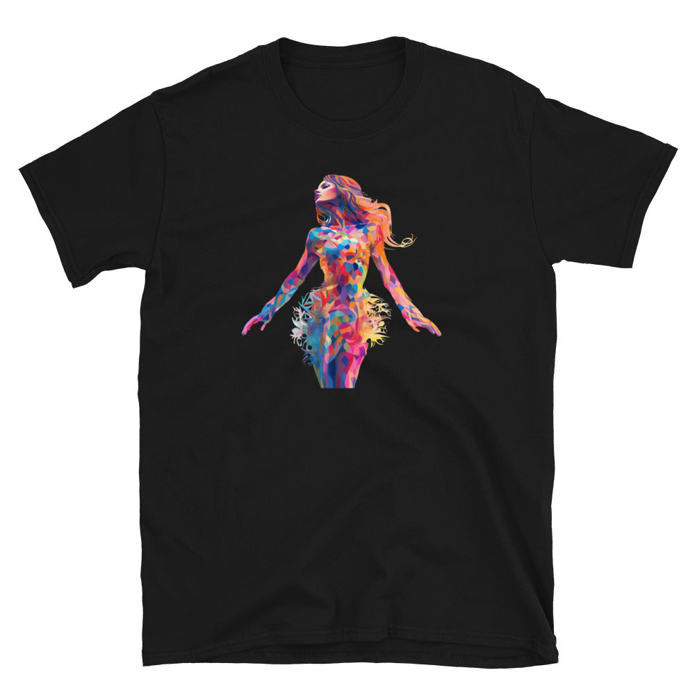 Insane AI Shirts- Body Art Stained Glass Woman